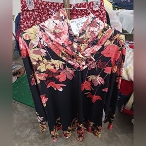 Azalea silky floral tunic